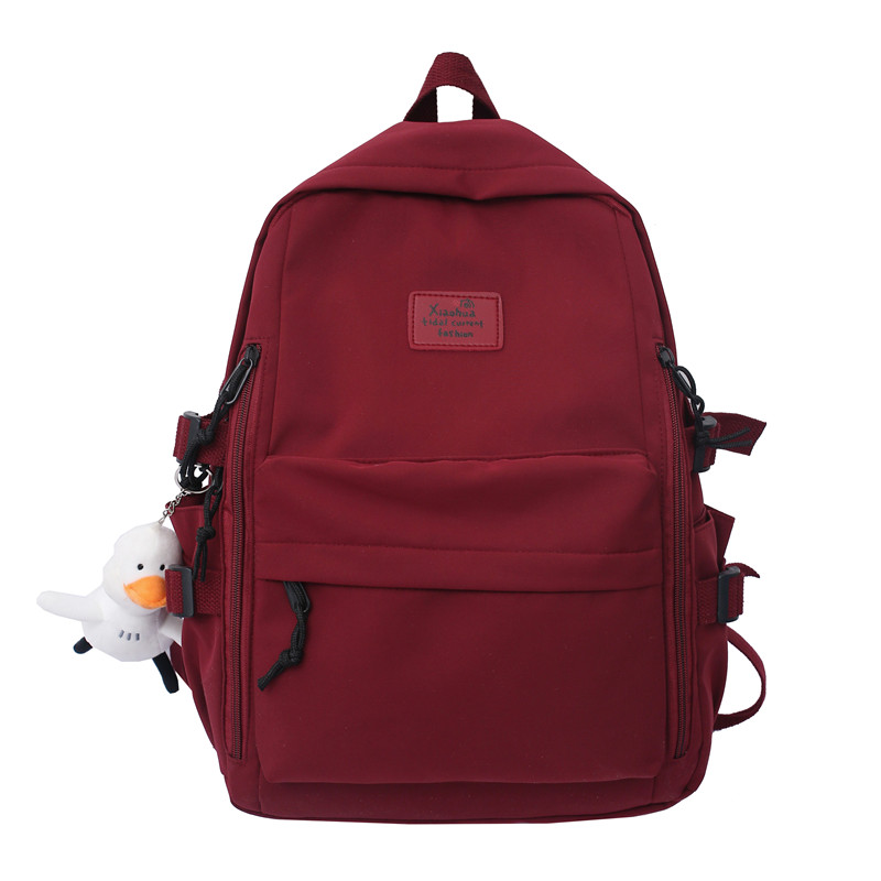 

Deli Bear Нейлоновый рюкзак унисекс белый/черный/синий/красный, Red with Duck Charm