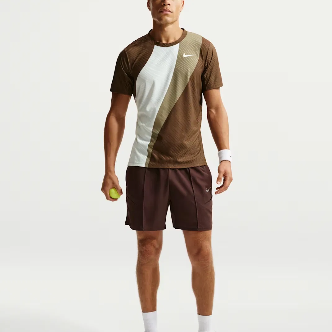 Футболка Nike Court Slam Dri-FIT ADV Sail White/Dark Umber/White — фото 3