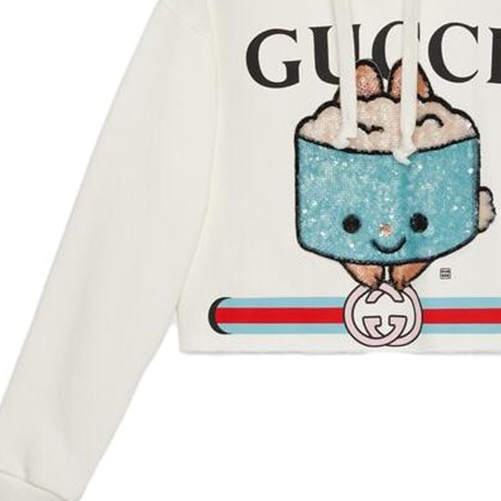 Толстовка Gucci Классическая, Премиальный бренд, Белый — фото 3