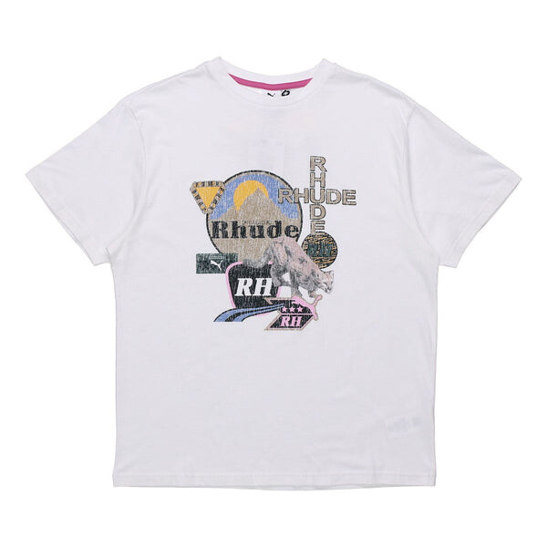 

Футболка PUMA x RHUDE Graphic Tee Printed Short Sleeve TEE White, белый