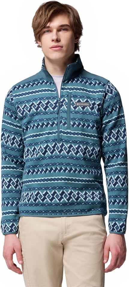 

Columbia мужская толстовка Sweater Weather Printed Half Zip II, Everblue Knitknot