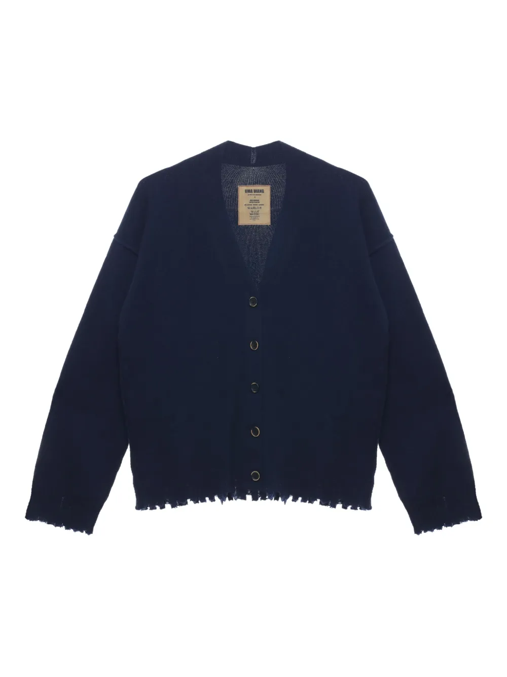 

Кардиган на пуговицах с бахромой Uma Wang, синий