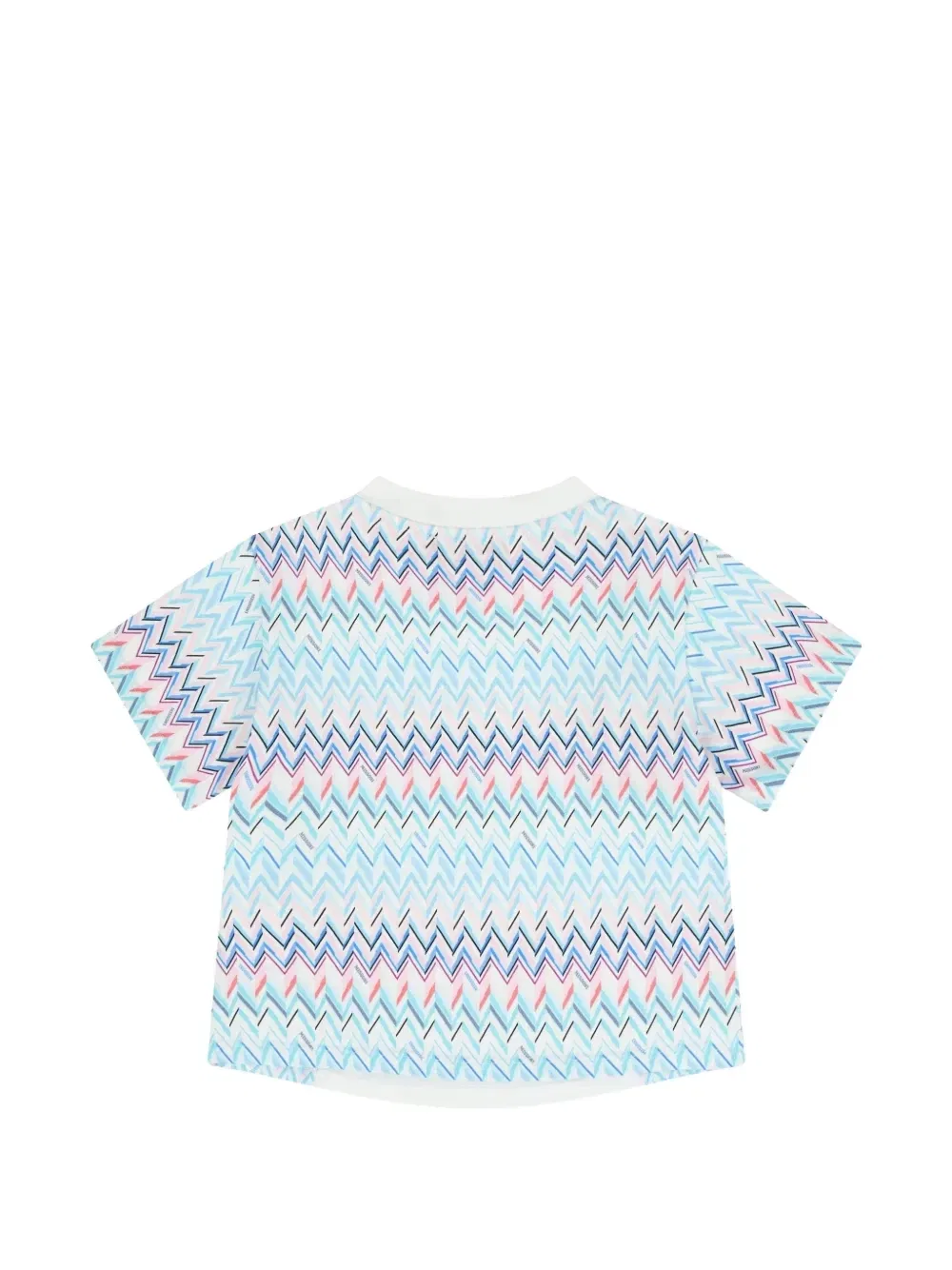 Футболка с узором зигзаг Missoni Kids, белый — фото 2