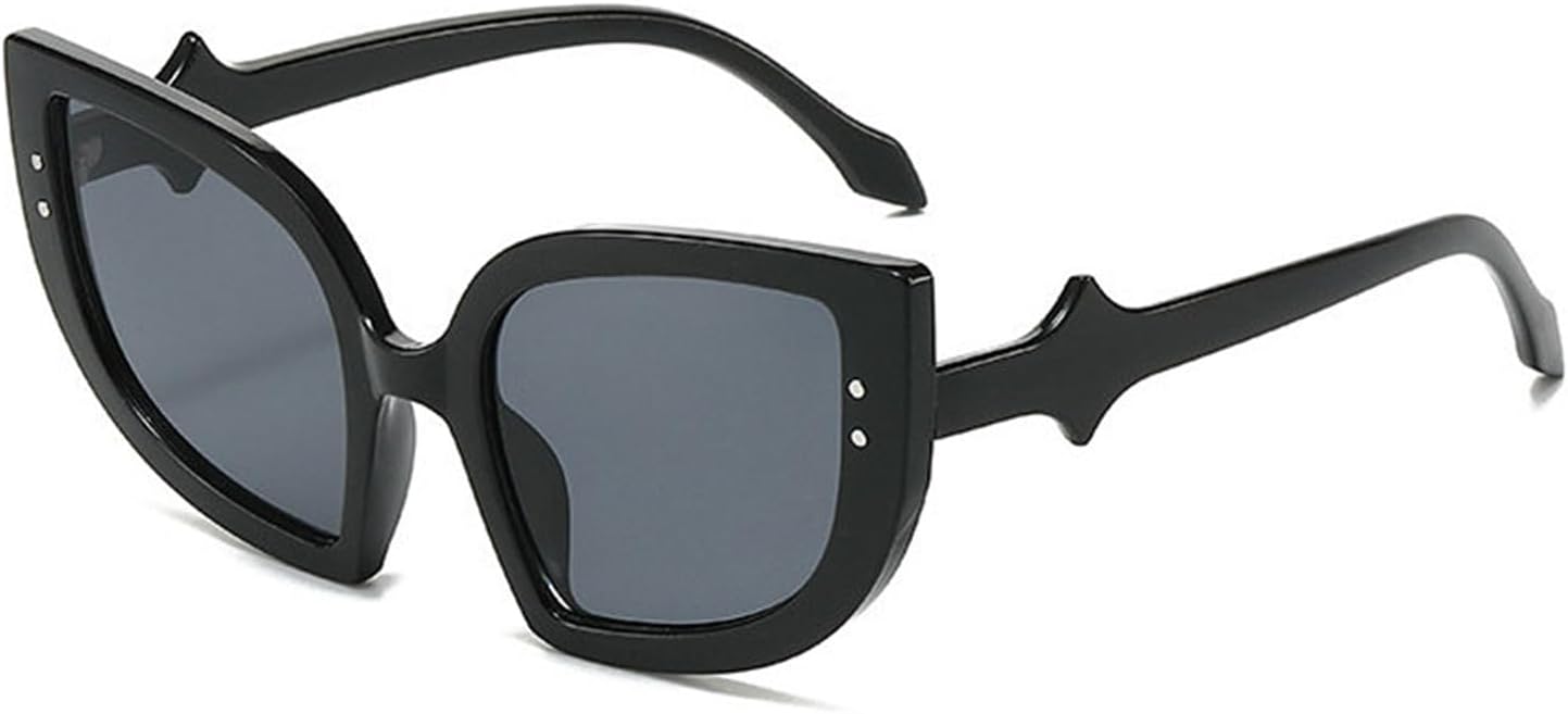 

Большие солнцезащитные очки в форме летучей мыши «кошачий глаз» для Хэллоуина, для женщин и мужчин, модные подарки для вечеринок, декоративные многоугольные очки helena, C1