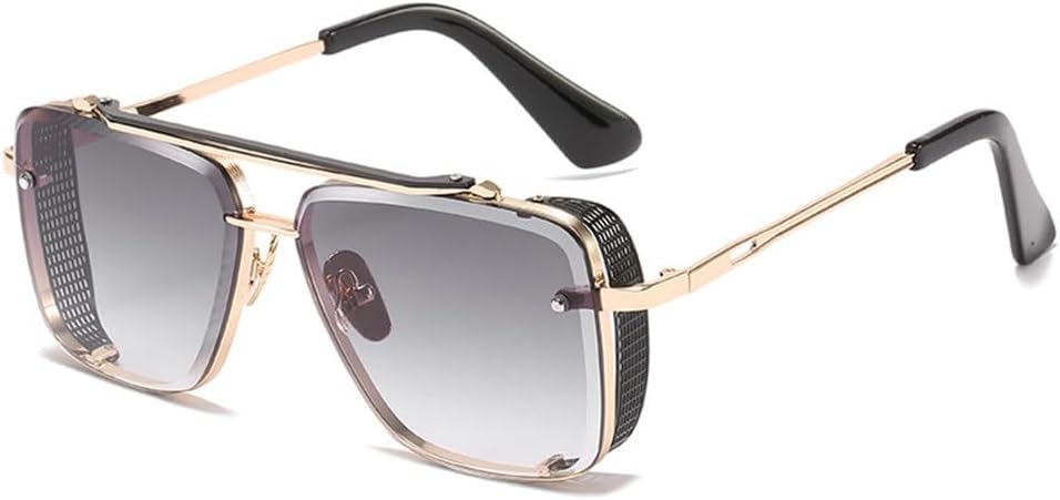 

Модные солнцезащитные очки для мужчин и женщин в стиле стимпанк, винтажные солнцезащитные очки с градиентным красным покрытием и защитой от ультрафиолета UV400 TYUVIVO, 12