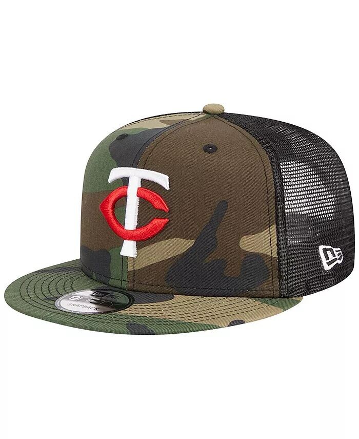 

Мужская кепка-снепбэк Minnesota Twins Woodland Camo Trucker 9FIFTY New Era