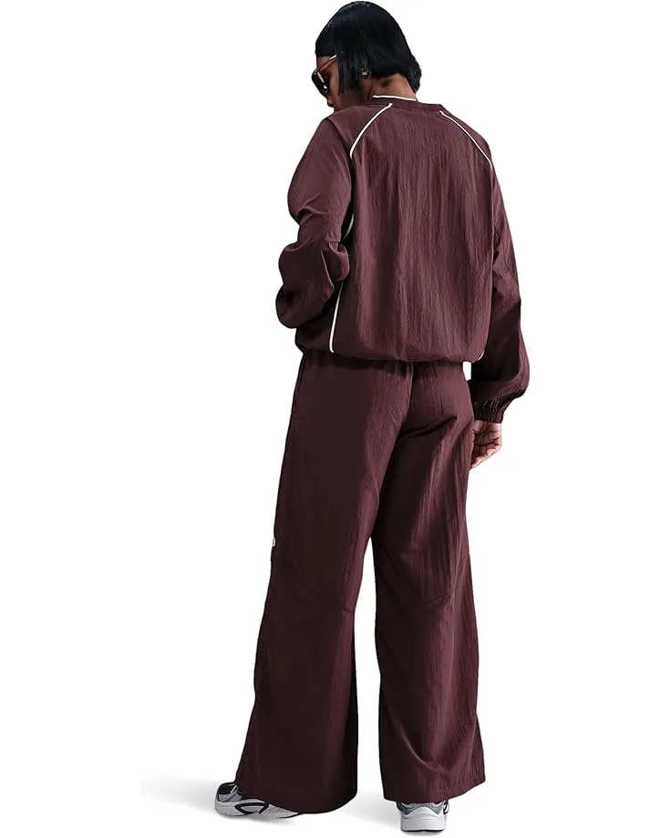 Брюки Nike Sportswear Wide Leg Woven Pants, Burgundy Crush/Burgundy Crush/Sail — фото 4