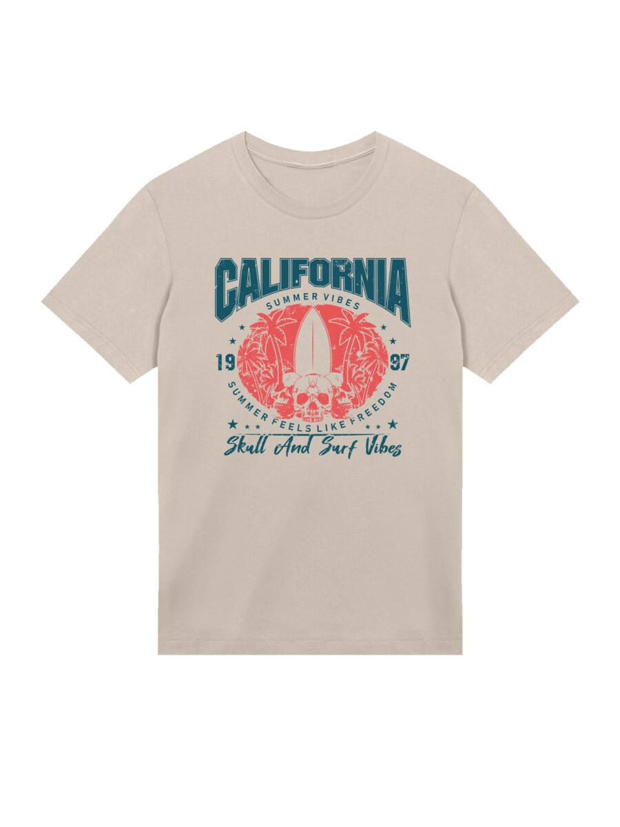 

Рубашка F4NT4STIC California Skull Summer Vibes, темно-бежевый