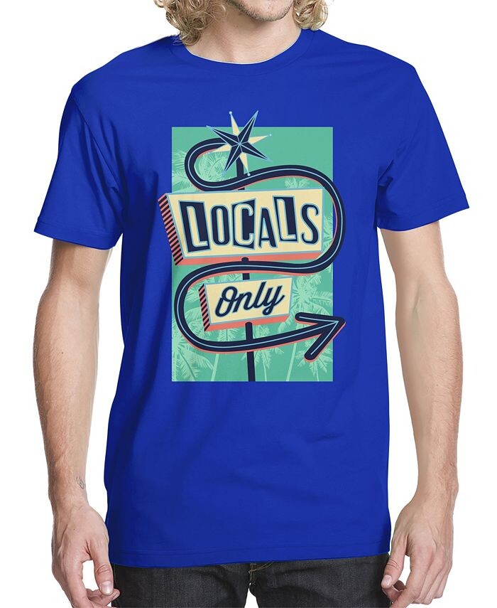 

Мужская футболка с рисунком Locals Only Sign Beachwood, синий
