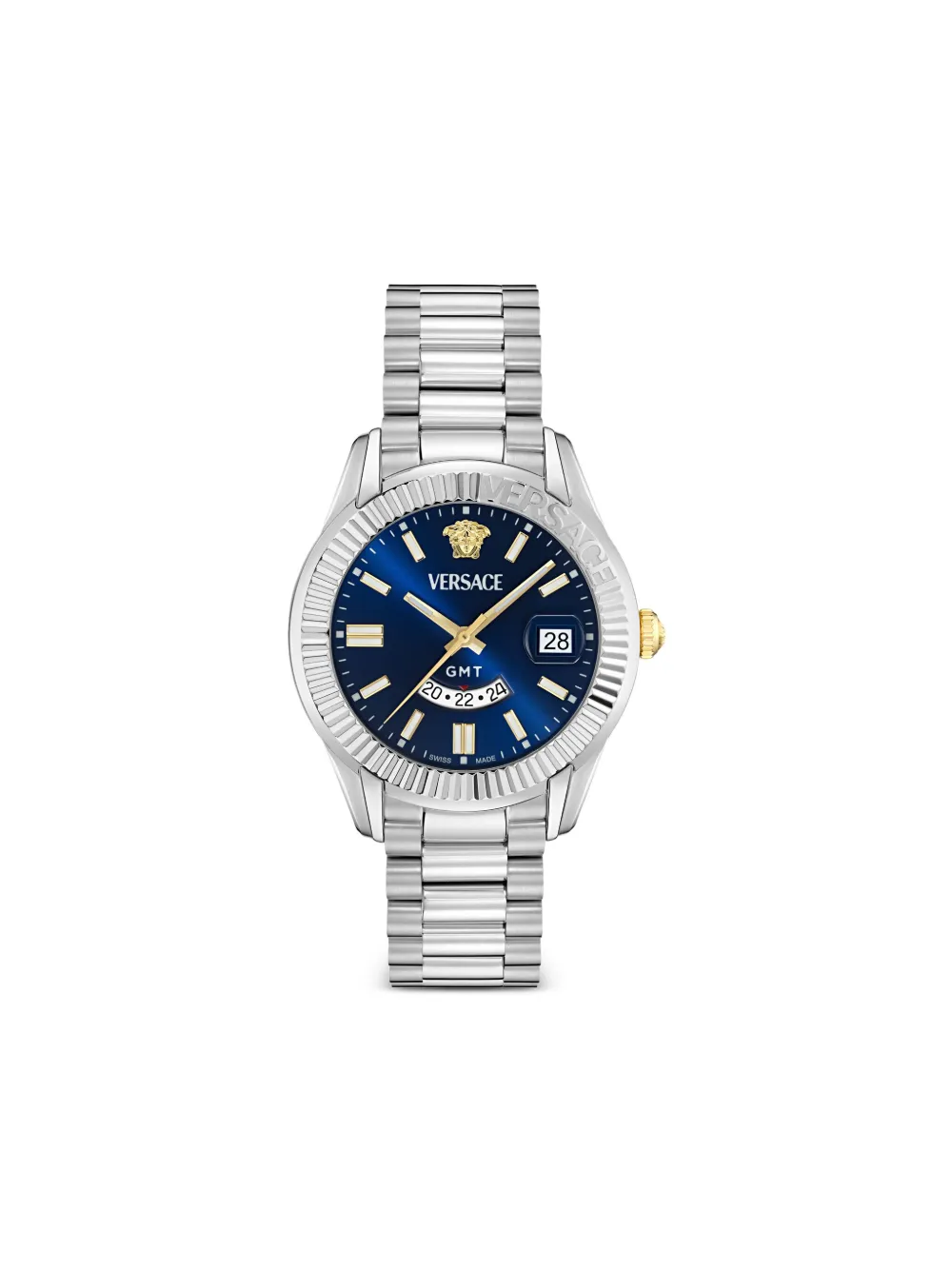 

Наручные часы Greca GMT Fluted 41 мм Versace, синий