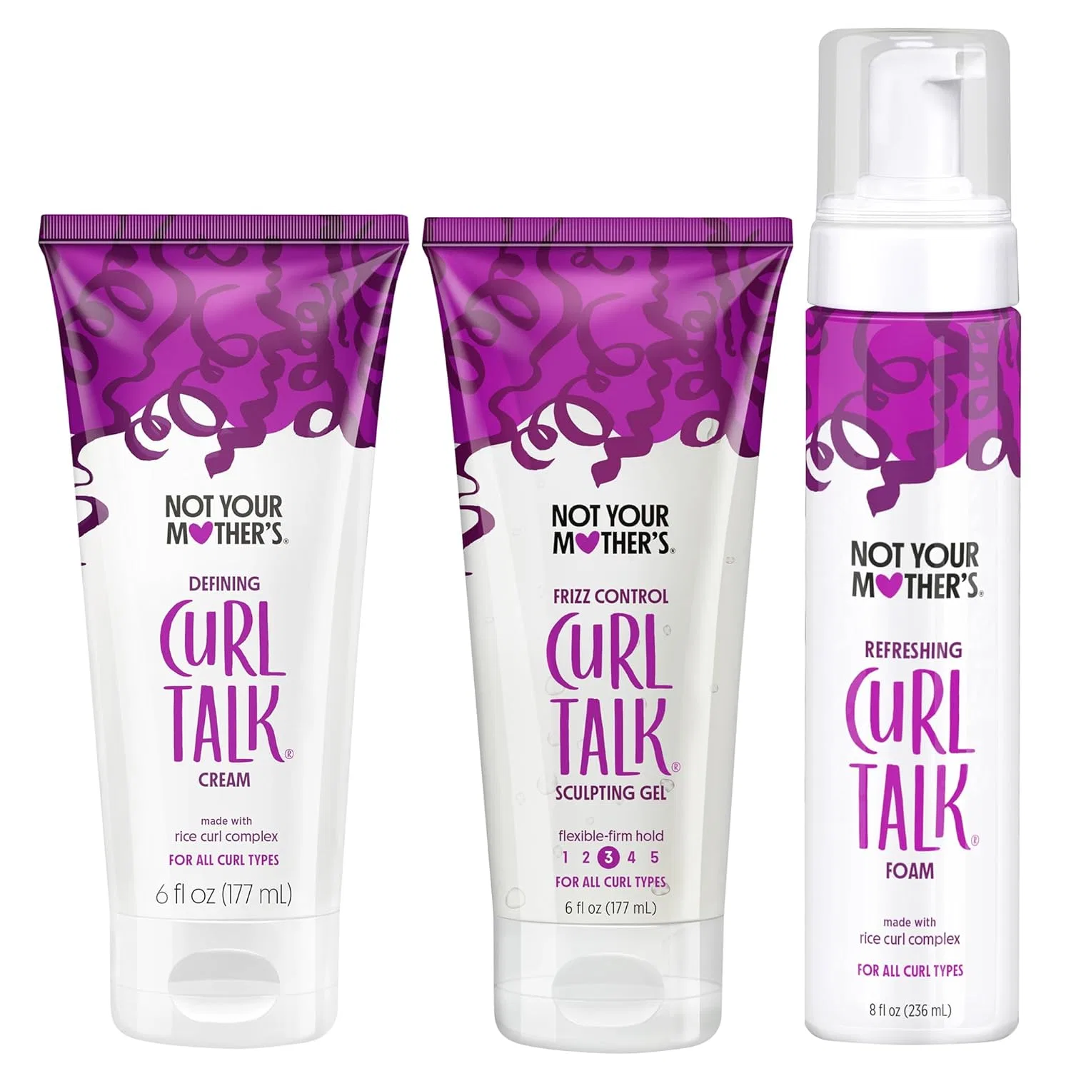 Набор Not Your Mother's Curl Talk: гель, крем и пена для кудрявых волос (3 шт.) Not Your Mother'S