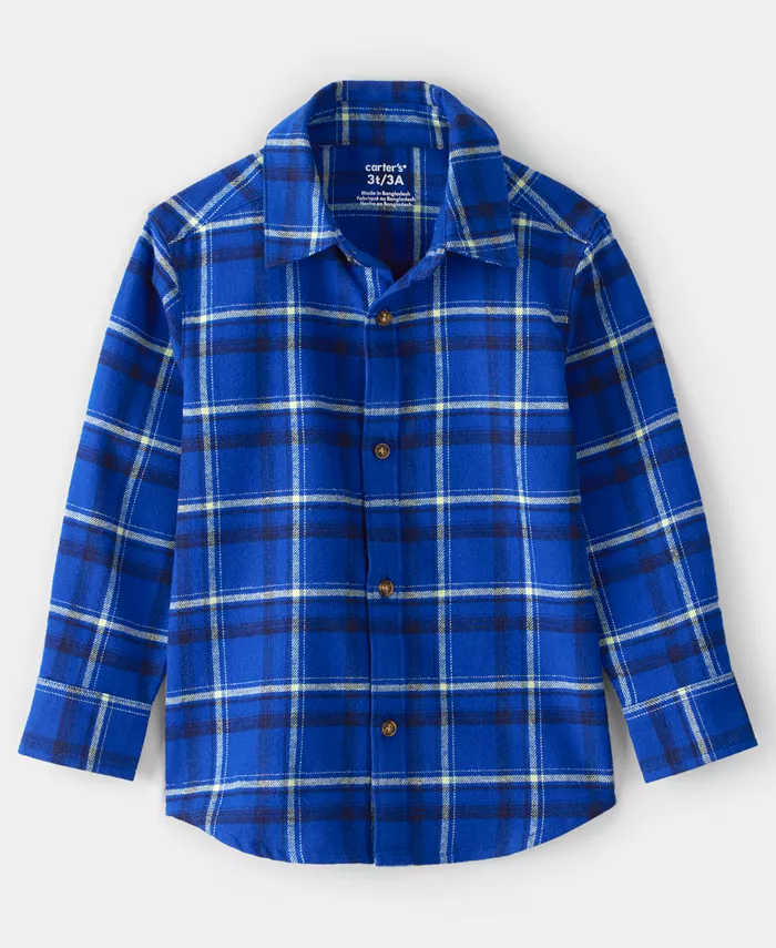 

Детская рубашка с пуговицами в клетку для мальчиков 2T-5T Carter'S, синий