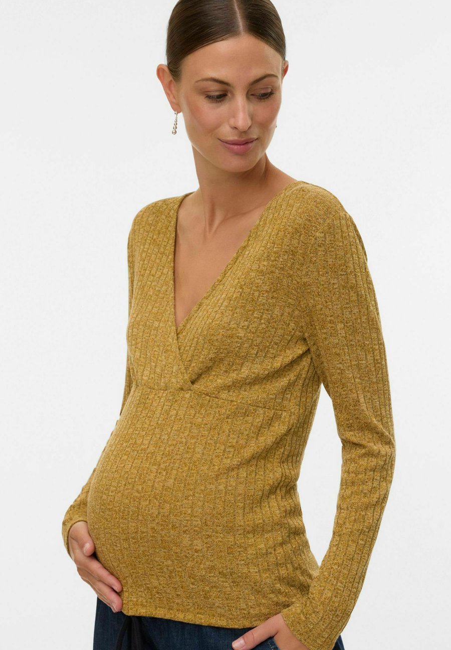 

Топ MAMALICIOUS ENG ANLIEGEND V-AUSSCHNITT , Dried Tobacco/Brown