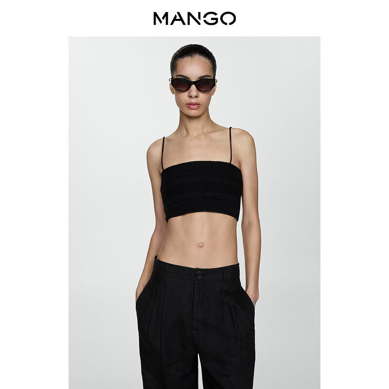

Женский топ Mango, черный