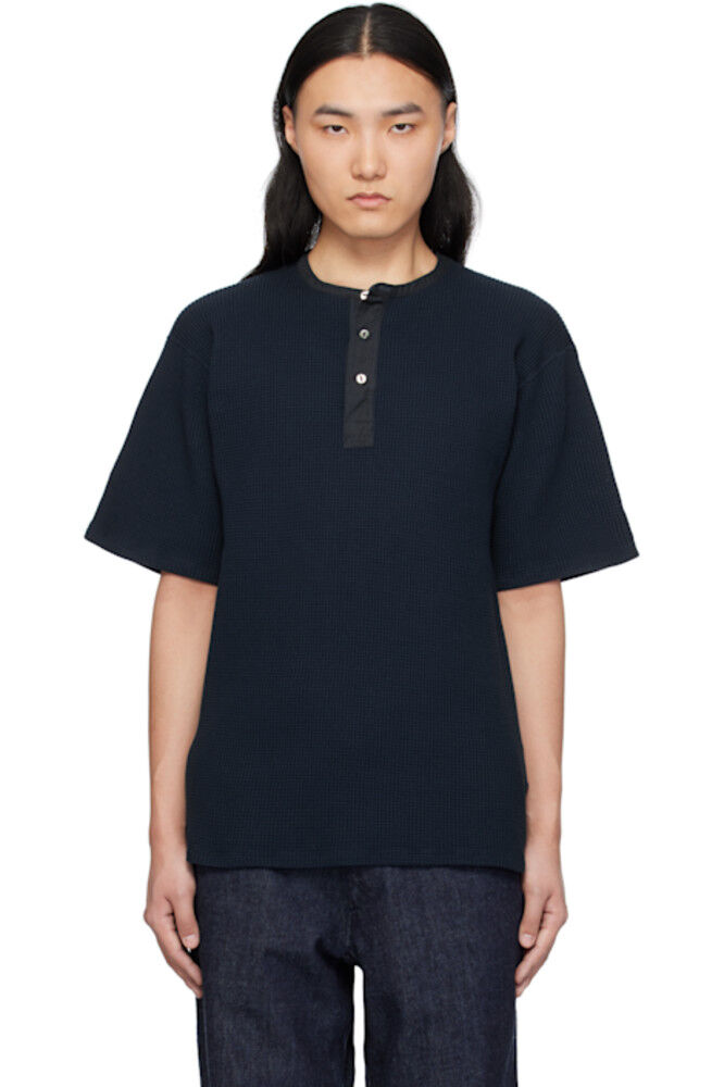 

Navy Henry Neck Термосвитшот Henley nanamica