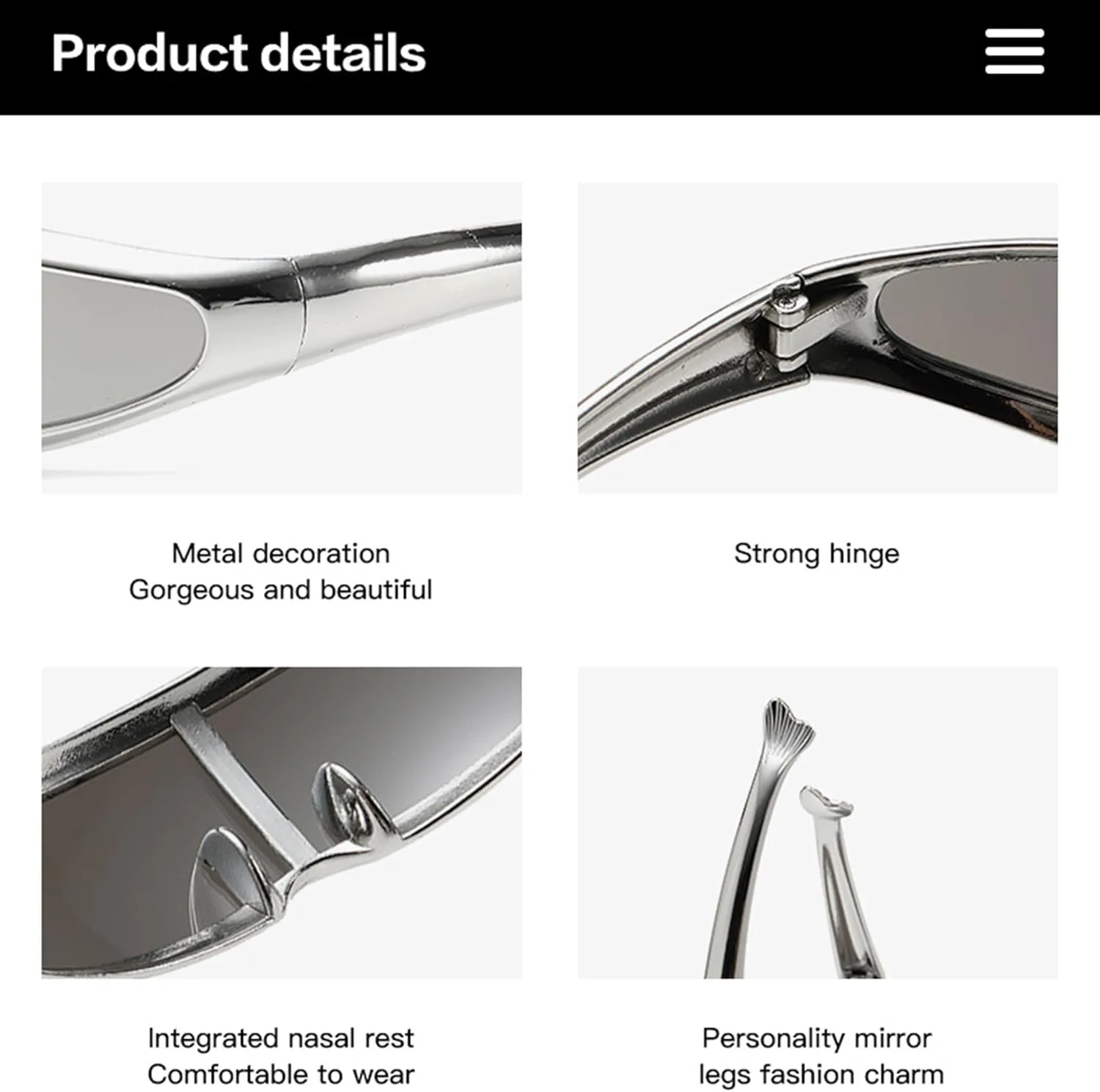 

Солнцезащитные очки Bullabulling Y2K One Piece для женщин, модные солнцезащитные очки с обтекаемой формой и дизайном «рыбий хвост», эстетичные аксессуары, Purple