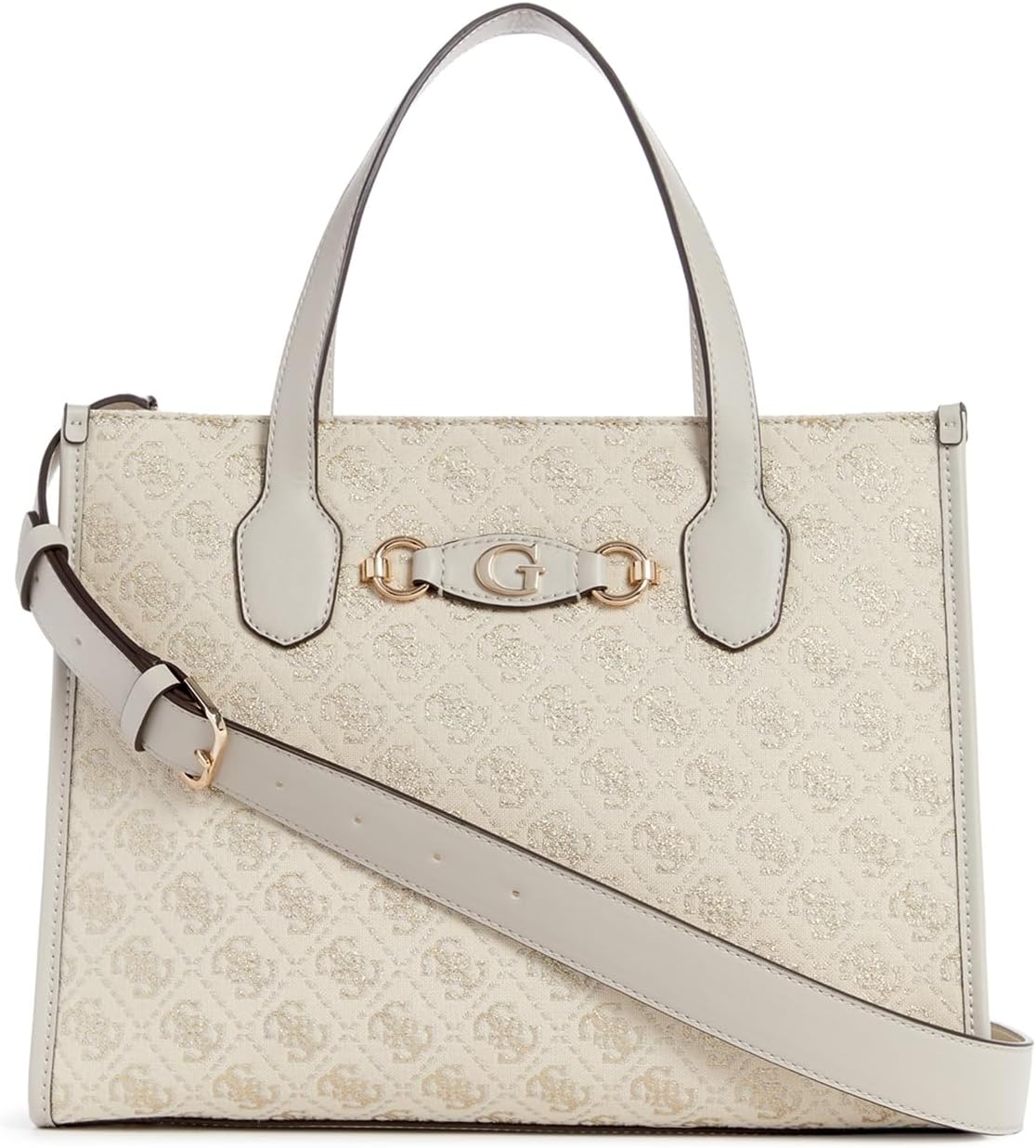 

Женская сумка-тоут GUESS Izzy с двумя отделениями, Dove Logo