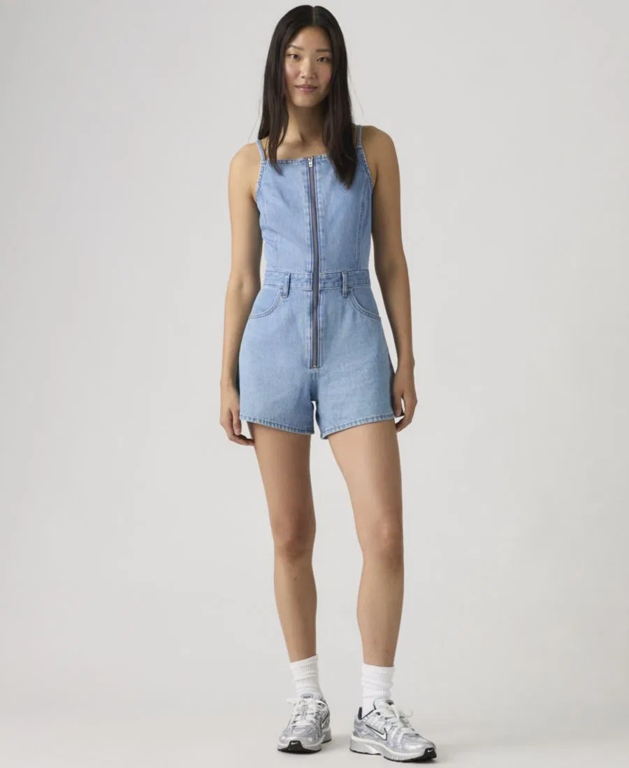 Женский хлопковый комбинезон премиум-класса с квадратным вырезом Levi'S
