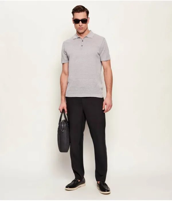Льняные брюки P-Perin-RDS-WG-262 tapered fit Boss, черный — фото 2