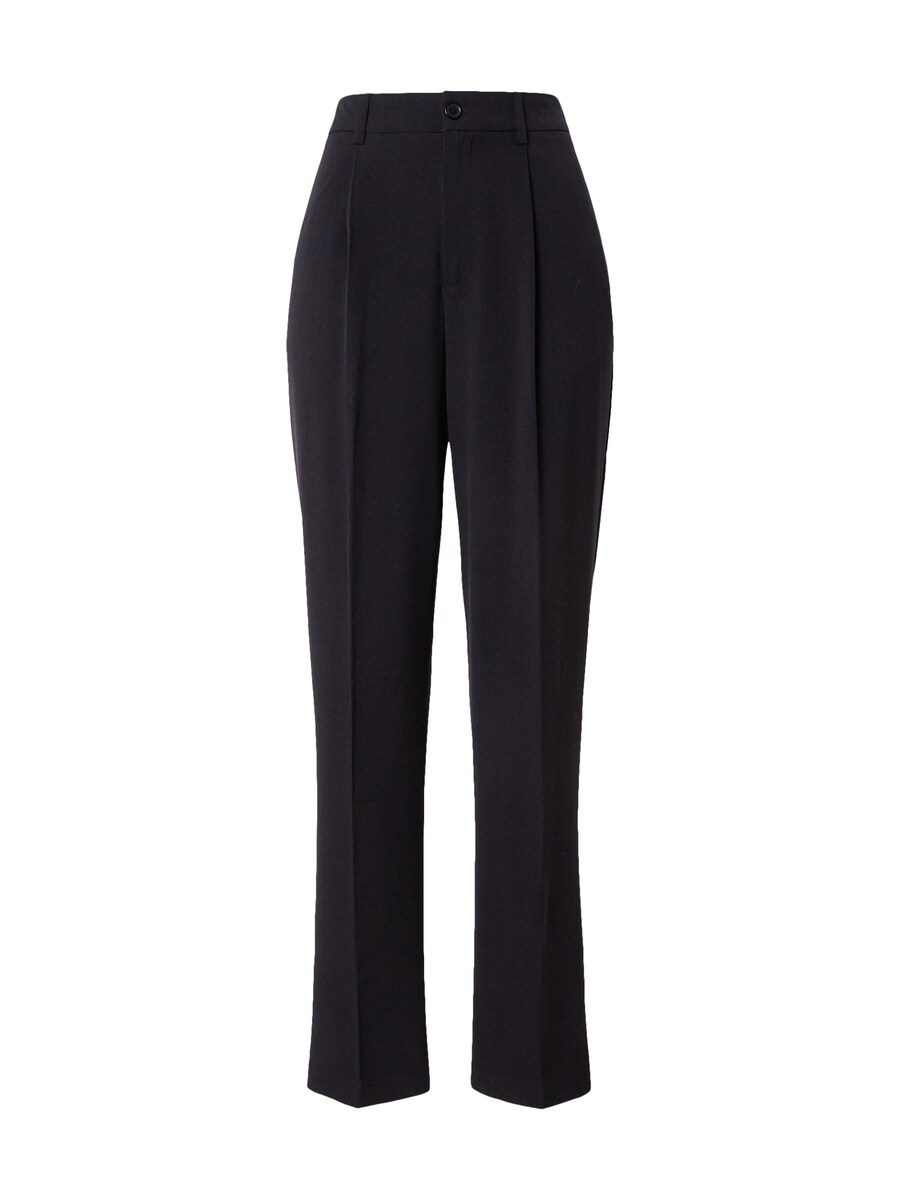

Широкие брюки со складкой спереди Gina Tricot, черный
