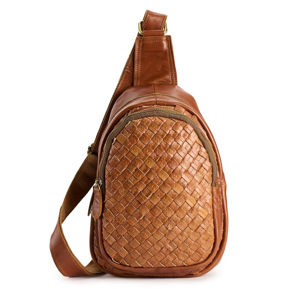 

Ameri Кожаная плетеная сумка через плечо Ameri Leather, коричневый