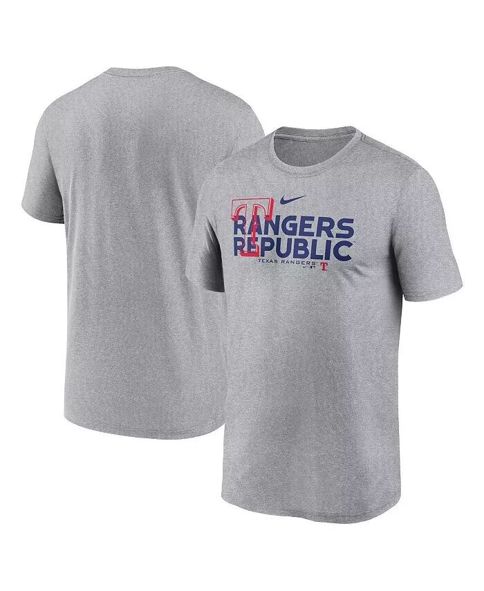 

Мужская темно-серая футболка Texas Rangers Local Rep Legend Performance Nike, серый