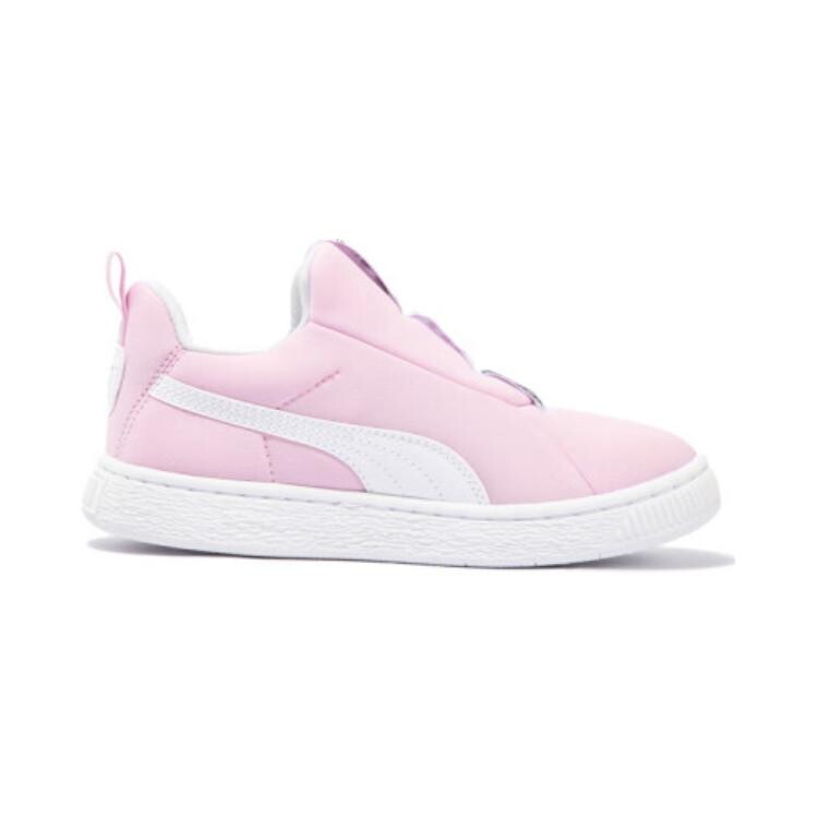 Замшевые детские кроссовки для скейтбординга PS Low-top розовые Puma, розовый — фото 2