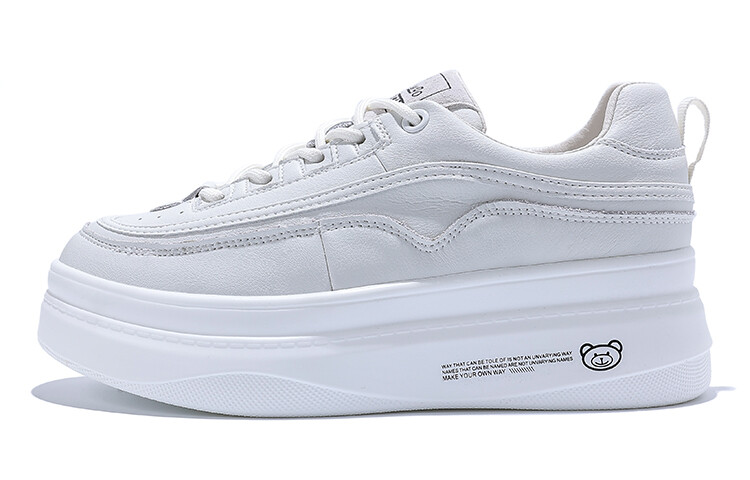 

Кроссовки для образа жизни Женские низкие Junjali, цвет White - Fleece-Lined