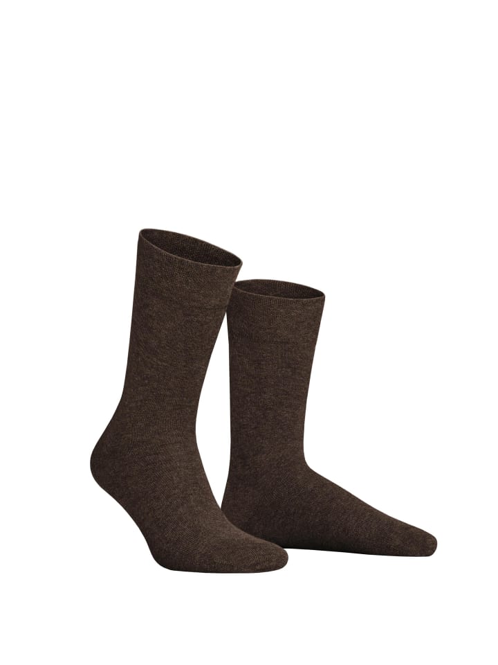 

Носки Relax Cotton с манжетой, не сдавливающей мышцы, коричневого меланжа. Hudson