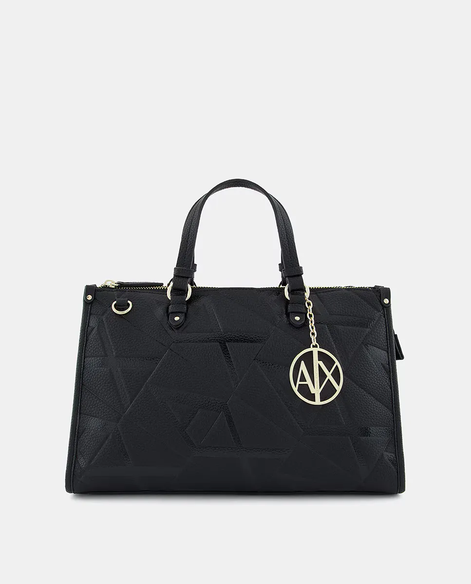 

Женская сумка на багажник с мультилоготипом Armani Exchange, черный