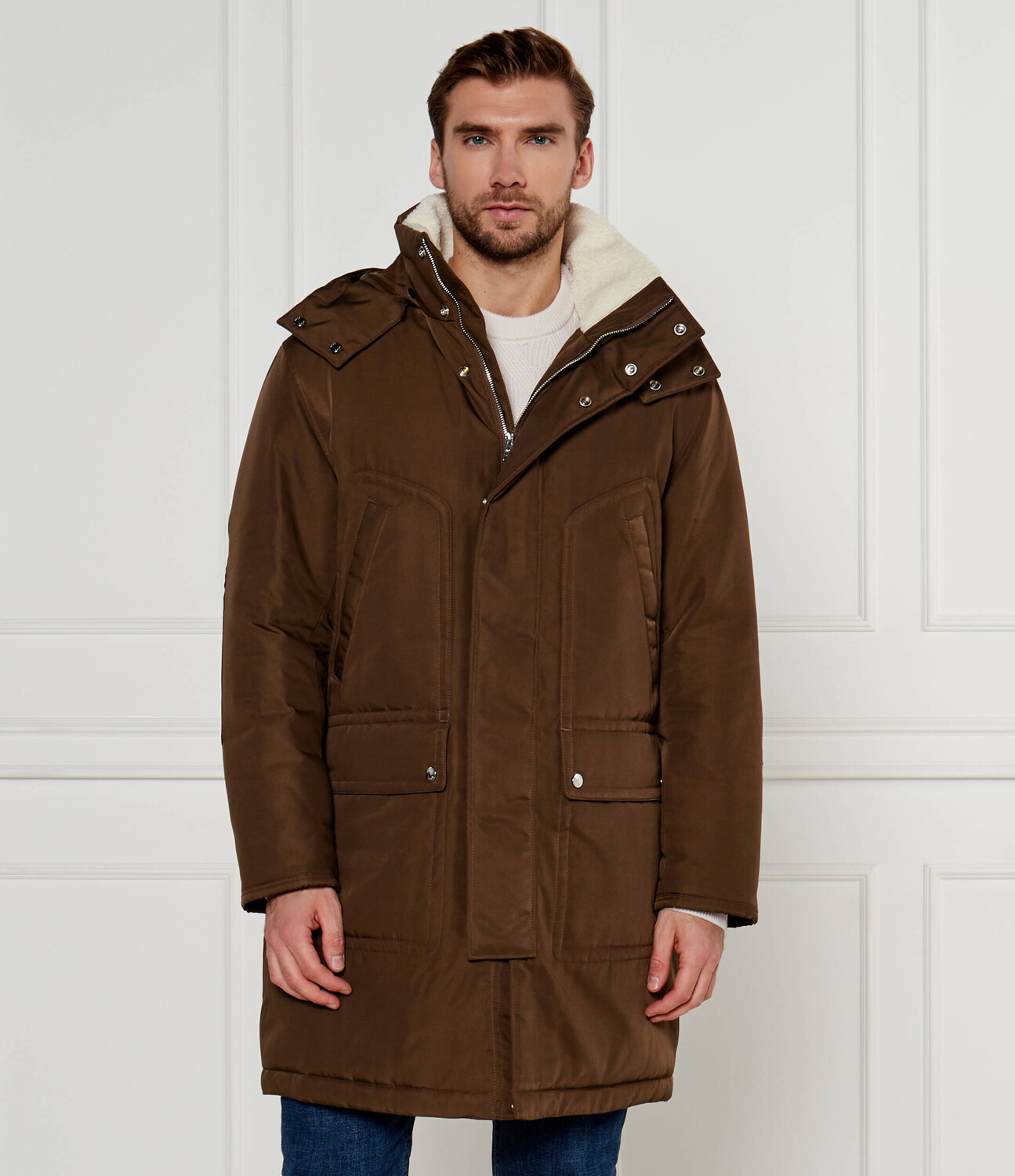 

Куртка BOSS BLACK H-Coyan Regular Fit, коричневый