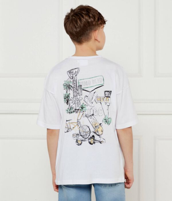 Футболки Relaxed fit Hugo Kids, белый — фото 3