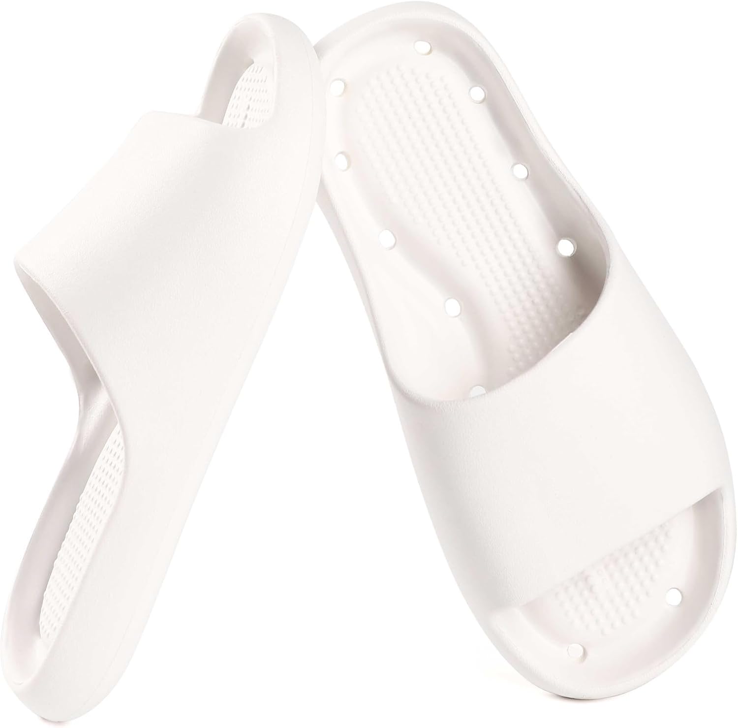 

Шлепанцы GETOEU для душа для женщин и мужчин, массажные сандалии с мягкой амортизацией, белый