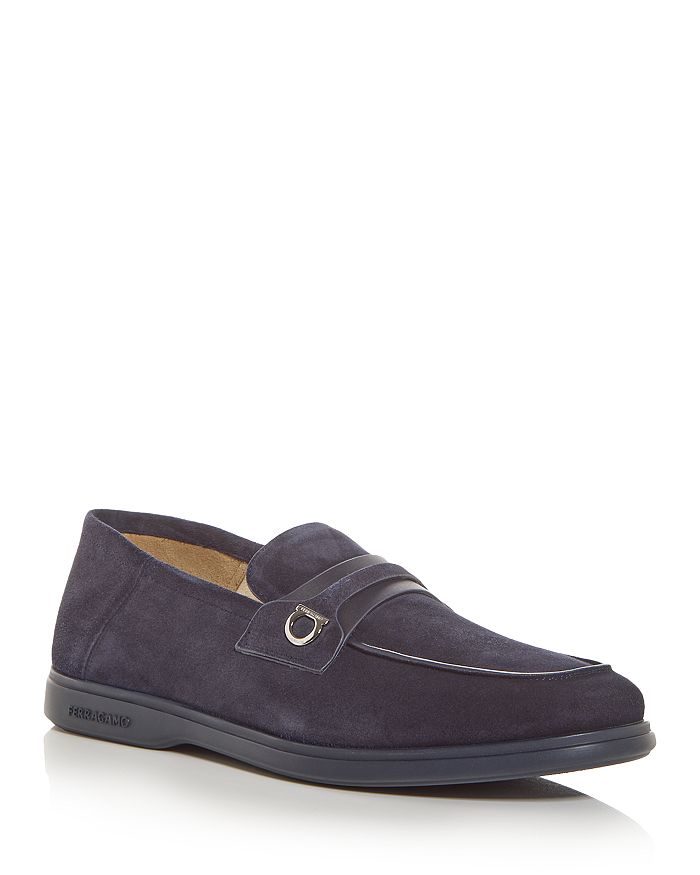 

Мужские лоферы Drame из замши с логотипом Gancini FERRAGAMO, синий
