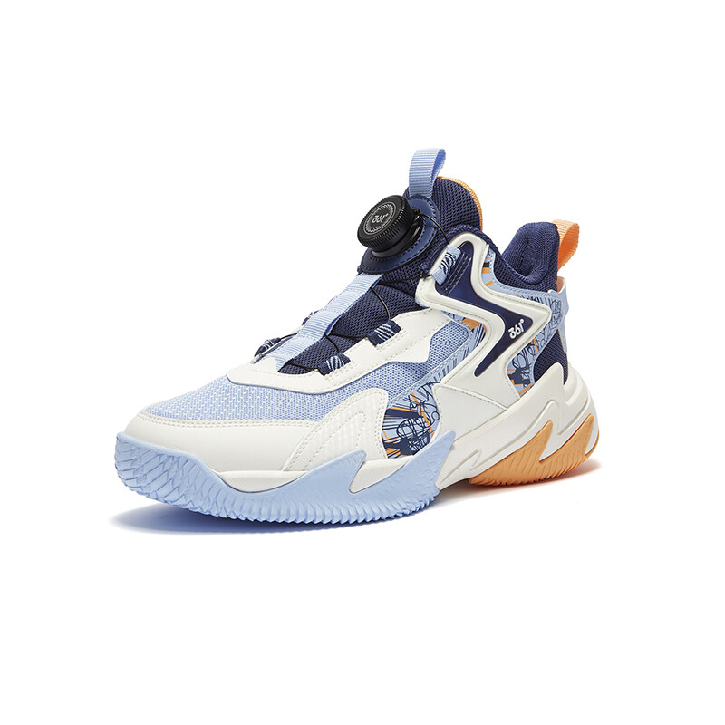 Баскетбольные кроссовки Tough Guys Kids GS Low-top White 361°Kids, синий/белый — фото 2