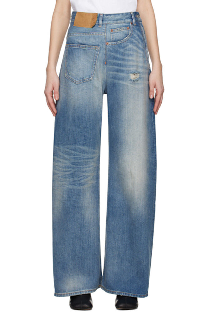 

Синие джинсы Twist Wide Leg MM6 Maison Margiela