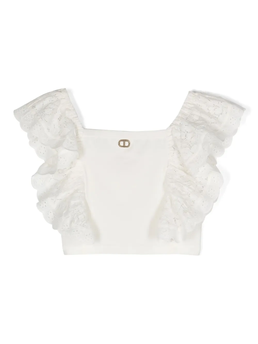 

Блузка с оборками TWINSET Kids, нейтральный