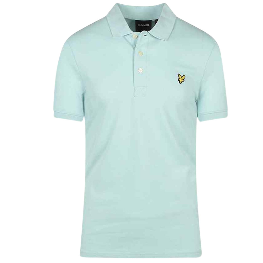 

Рубашка-Поло clear sky с логотипом бренда на груди Lyle & Scott, синий