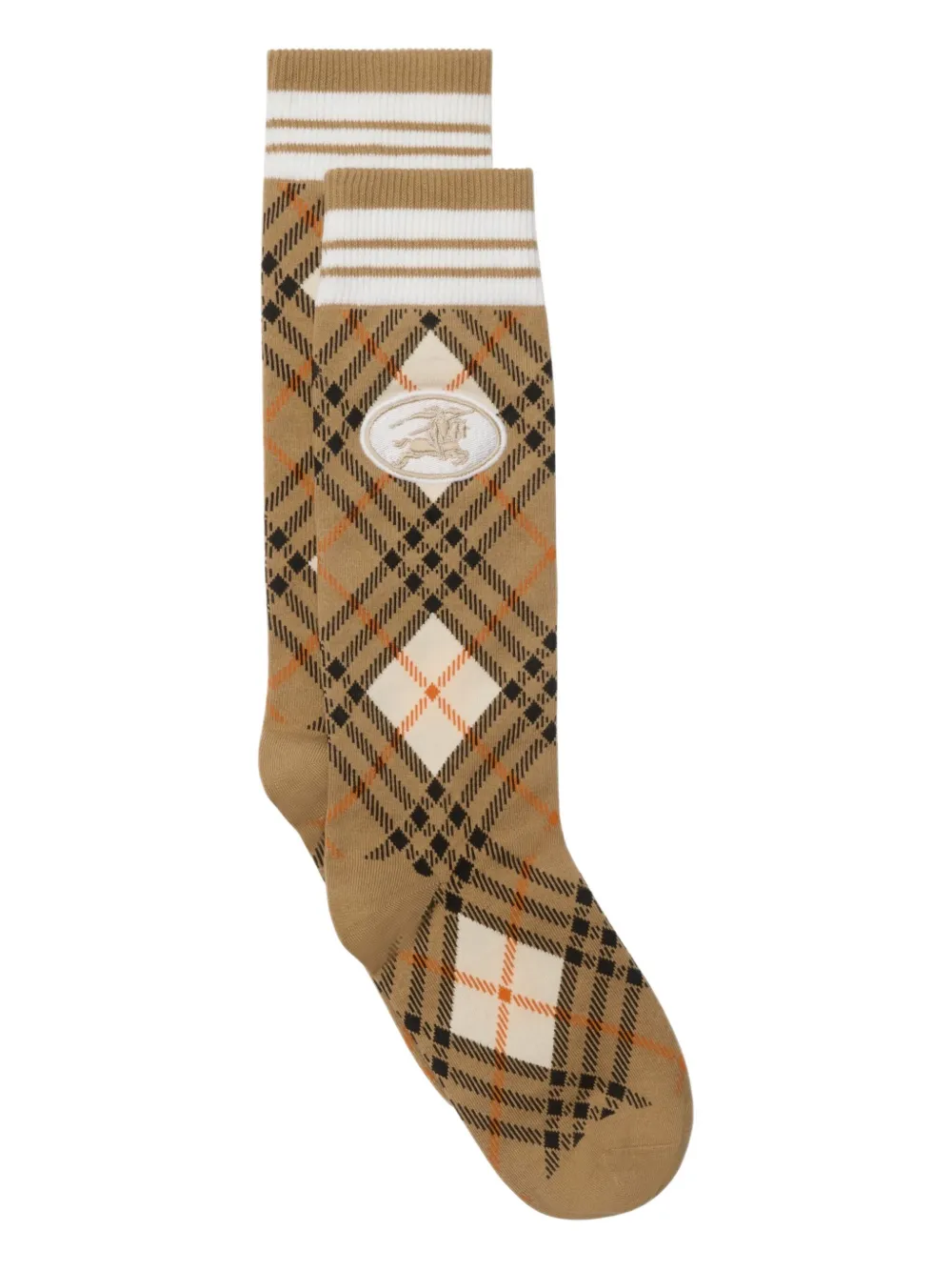 

Носки в клетку BURBERRY, коричневый