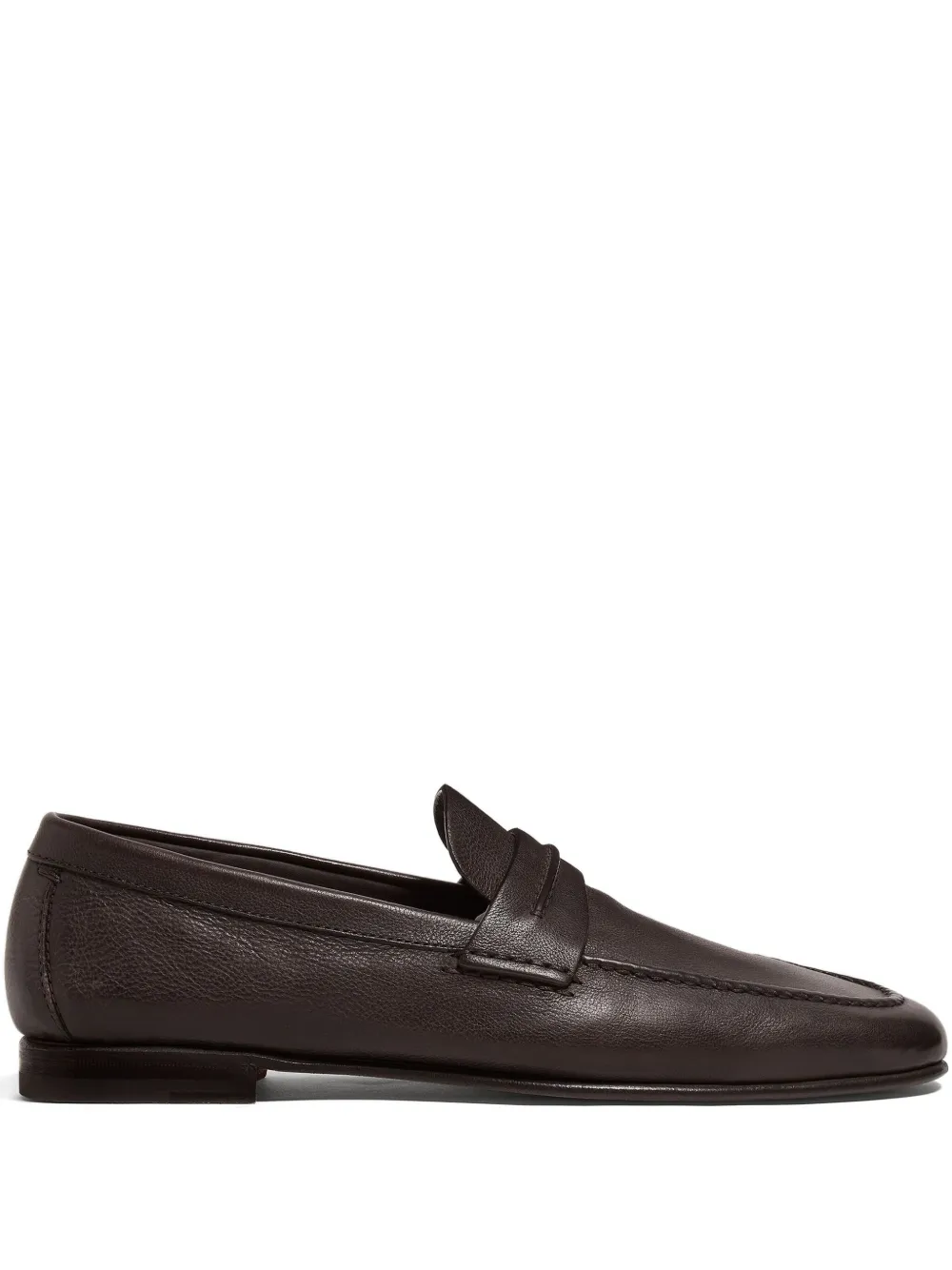

Лоферы из кожи пенни Zegna, коричневый