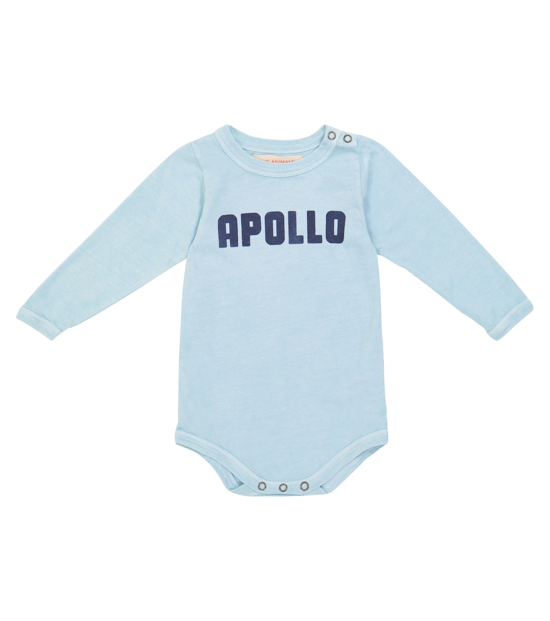 

Детское трикотажное боди из хлопка с принтом The Animals Observatory, Soft Blue Apollo