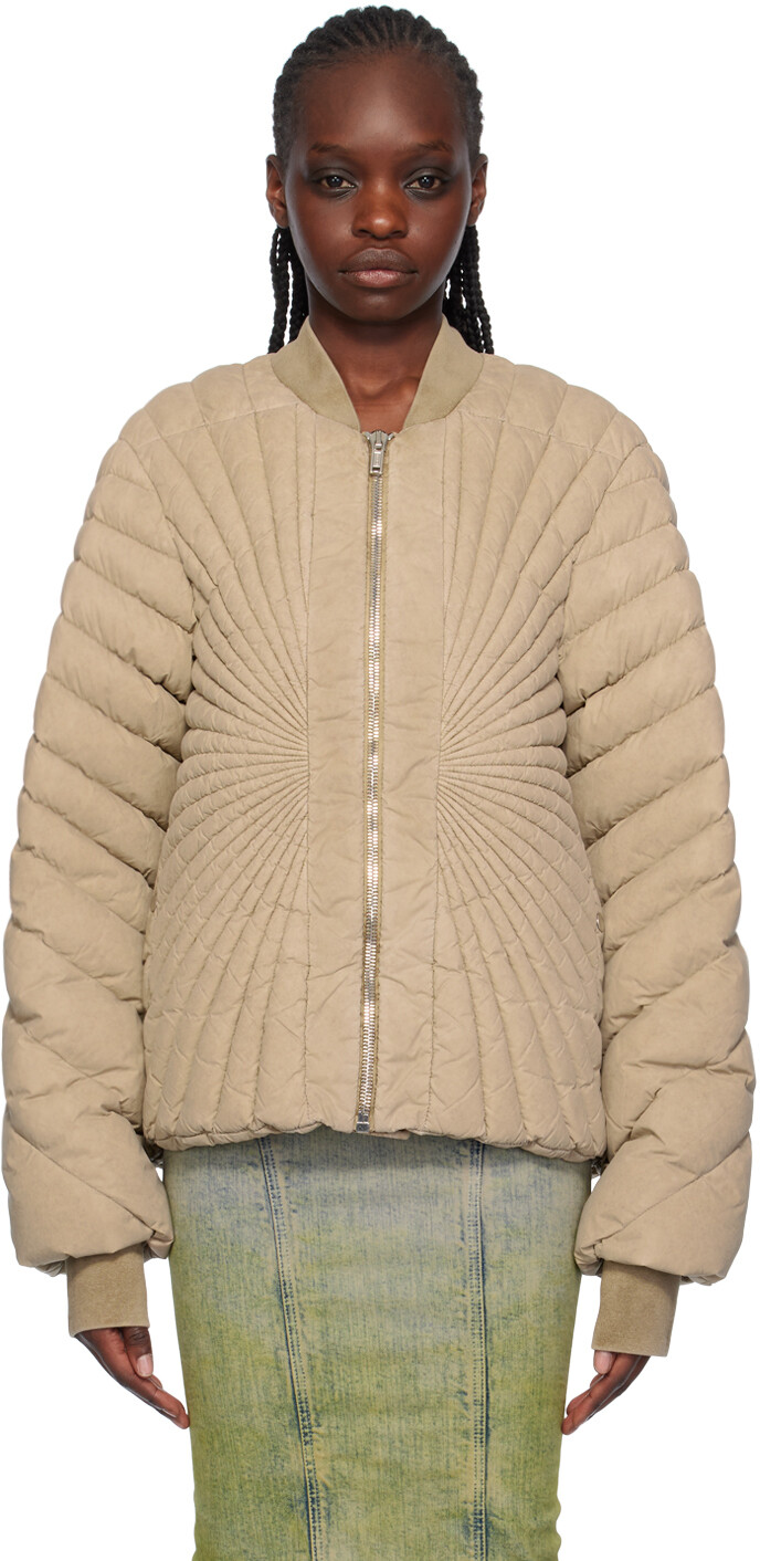 

Moncler пуховик Taupe Radiance Rick Owens, цвет Dirt