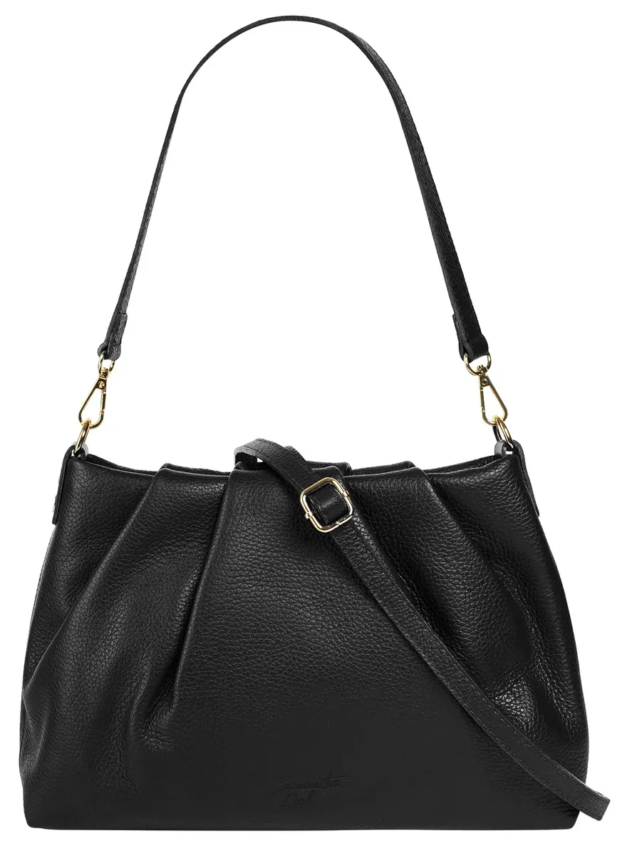 

Сумка через плечо Samantha Look, натуральная кожа, производство Италия, черный