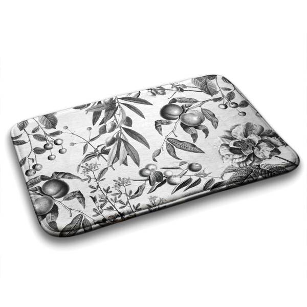 

Коврик для ванной Tulup Pflanzen-Muster, 75x1x75 см, белый