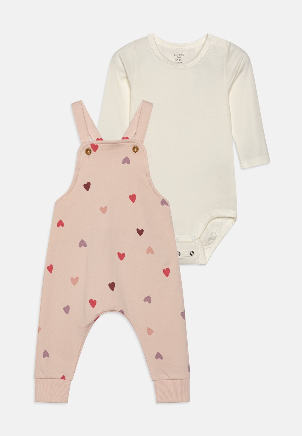 

Топ с длинными рукавами DUNGEREE HEARTS SET Lindex, светло-розовый
