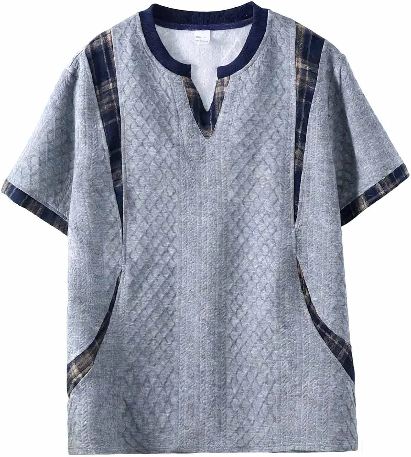 

Мужская футболка V-образным вырезом с коротким рукавом Color Block kuweot