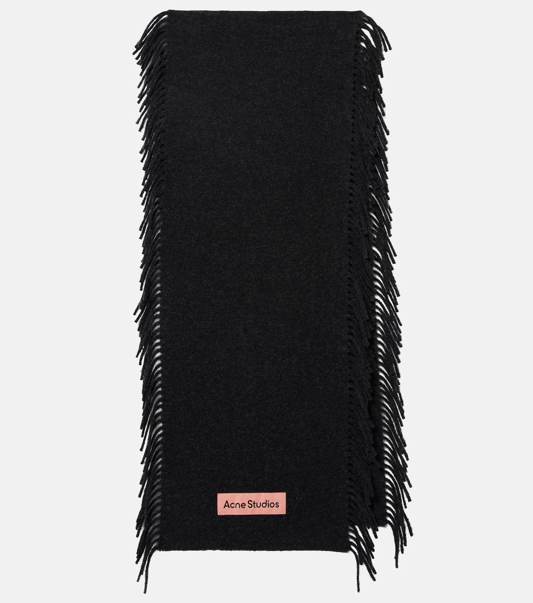 

Шерстяной шарф с бахромой Acne Studios, Black Melange