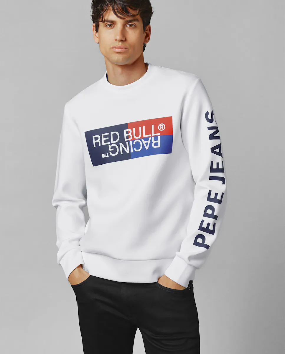 

Толстовка унисекс с круглым вырезом и принтом логотипа Pepe Jeans, белый