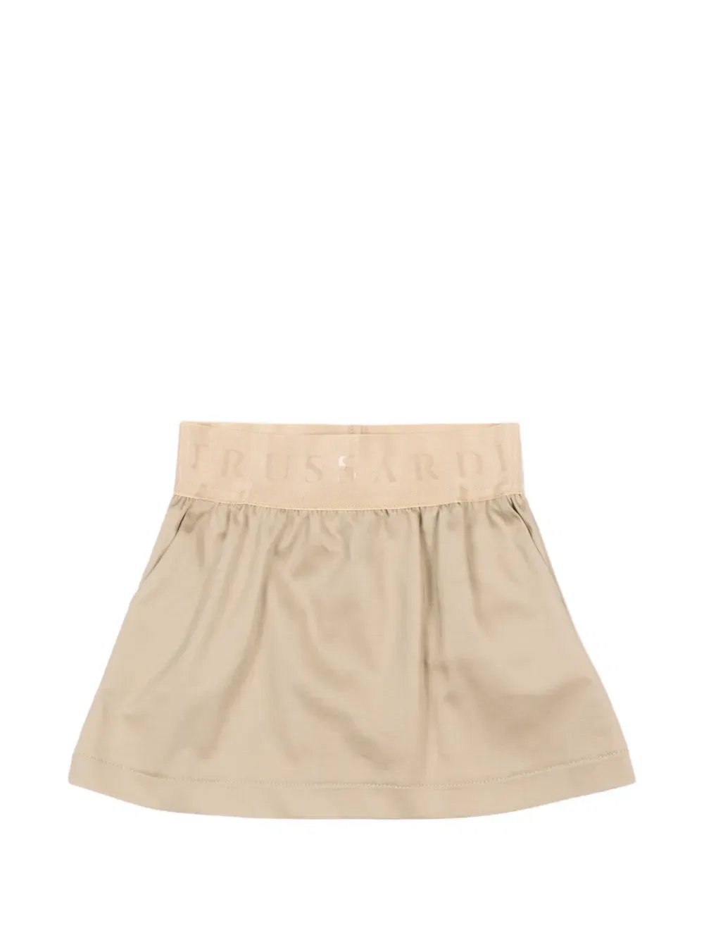 Юбка с логотипом на поясе Trussardi Junior, нейтральный