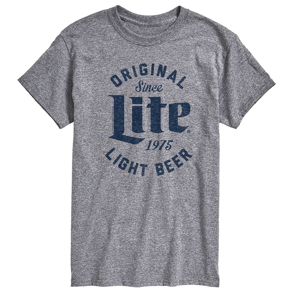 

Футболка Big & Tall Miller Lite Original Light Beer 1975 с графическим рисунком Licensed Character, цвет Heather Gray